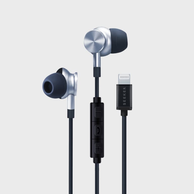 Seeken Dyno Pro – Lightning Earphone with passive noise cancellation